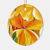 ウォールフラワーオリジナル水彩フローラアート セラミックオーナメント (左)