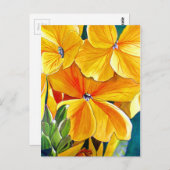 ウォールフラワーオリジナル水彩フローラアート ポストカード (正面/裏面)