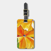 ウォールフラワーオリジナル水彩フローラアート ラゲッジタグ (正面縦)