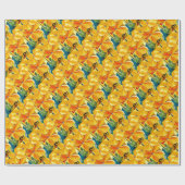 ウォールフラワーオリジナル水彩フローラアート ラッピングペーパー (フラット)