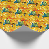 ウォールフラワーオリジナル水彩フローラアート ラッピングペーパー (角)