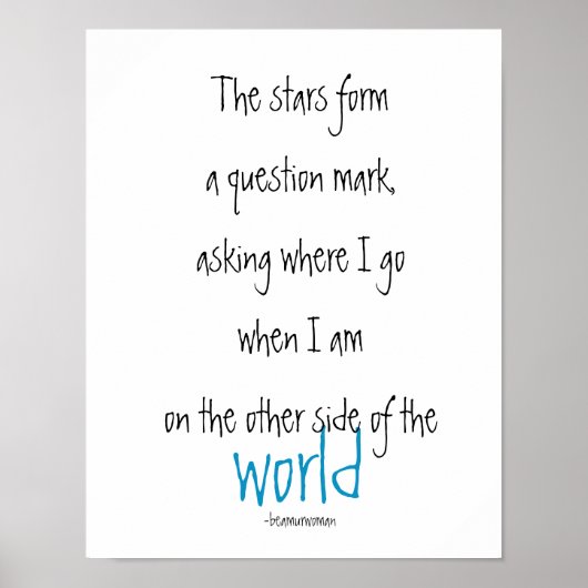 ウォールポスターザスターズポエトリー引用文 ポスター (正面)