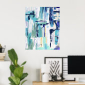 ウォール抽象芸術アート ポスター (ホームオフィス)