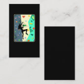 ウォール登山ガールインドアボルダリングウーマン 名刺 (正面/裏面)