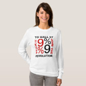 ウォール街に貼り付ける99% Tシャツ (正面フル)