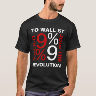 ウォール街に貼り付ける99% Tシャツ