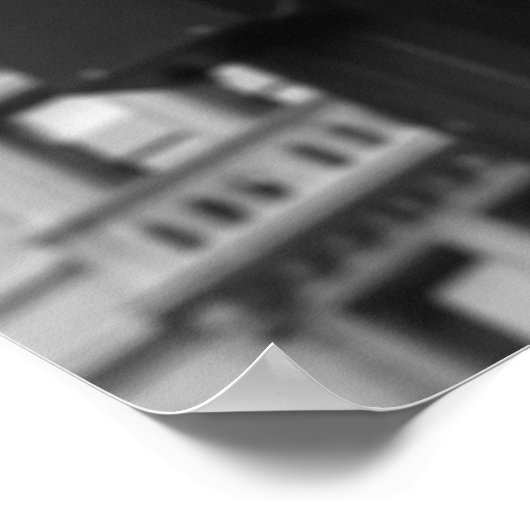 ウォール街のサイン白黒の写真 ポスター (角)