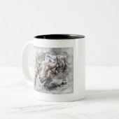 ウォール街の充電ブル ツートーンマグカップ (正面左)