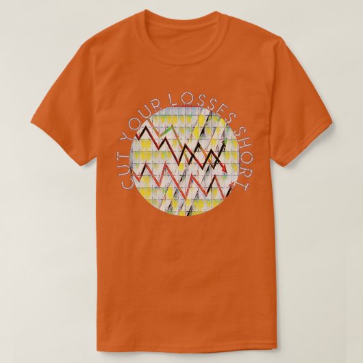 ウォール街の株式市場Desの短い損失を削減 Tシャツ (デザイン正面)