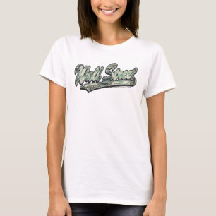 ウォール街の筆記体ビル Tシャツ