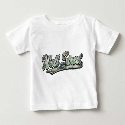 ウォール街の請求書スクリプト ベビーTシャツ (正面)