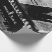 ウォール街の雑誌棚の新聞 ラッピングペーパー (角)