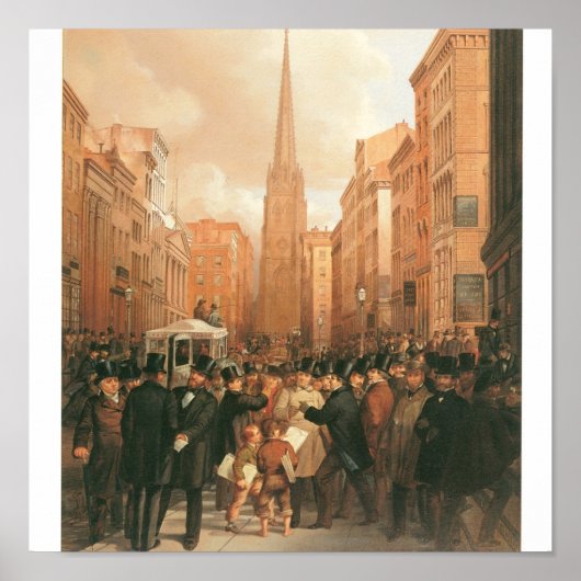 ウォール街、半分の過去2時C.1857 ポスター (正面)