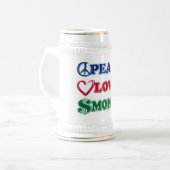 ウォール街/平和ラブマネー ビールジョッキ (正面左)