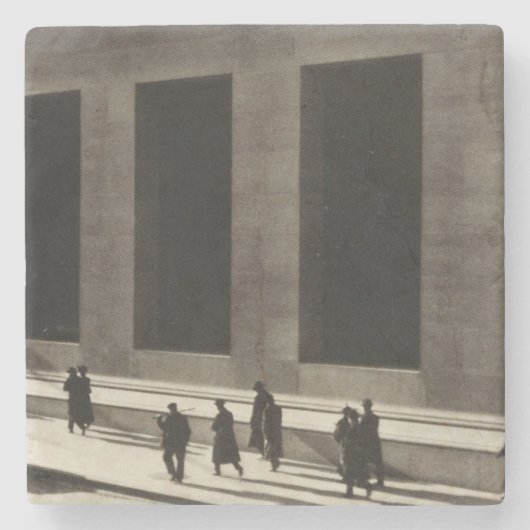ウォール街(by Paul Strand, 1915) ストーンコースター (正面)