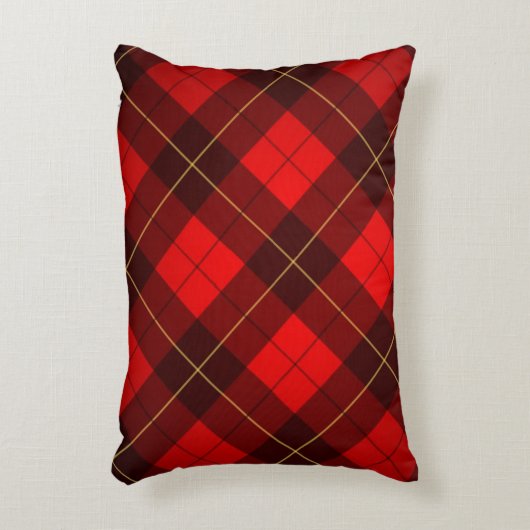 ウォーレスのタータンチェックの背景 アクセントクッション (正面(垂直))