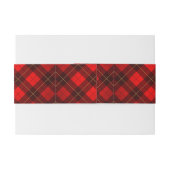 ウォーレスのタータンチェックの背景 招待状ベリーバンド (裏面例)