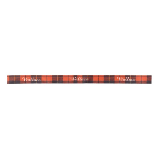 ウォーレスの一族の格子縞のスコットランド人のタータンチェック サテンリボン (正面)