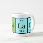 ウォーレスの周期表の名前のマグ コーヒーマグカップ (正面右)
