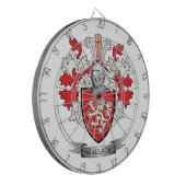 ウォーレスの家紋の紋章付き外衣 ダーツボード (正面左)