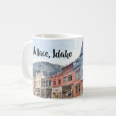 ウォーレスアイダホの銀行通り コーヒーマグカップ (正面左)