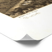 ウォーレンスバーグミズーリ1869アンティークパノラママップ ポスター (角)