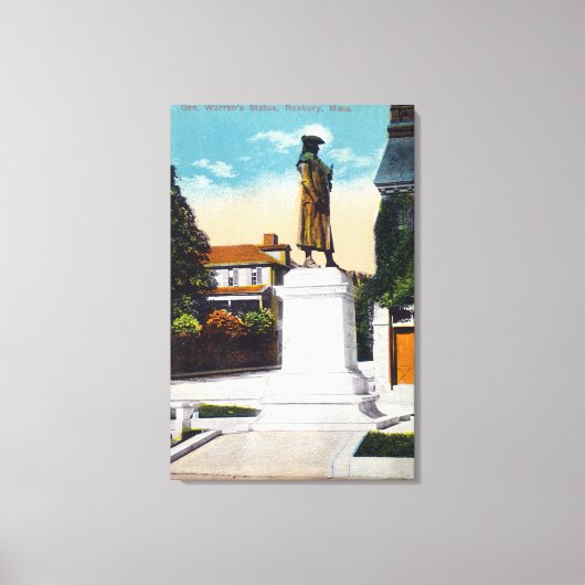 ウォーレン将軍の像の見解 キャンバスプリント (正面)