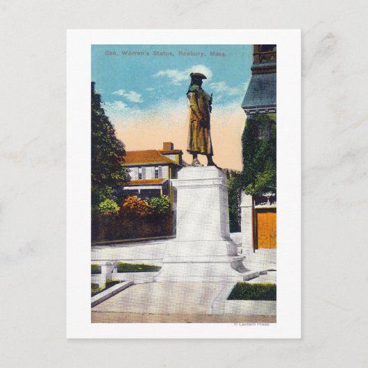 ウォーレン将軍の像の見解 ポストカード (正面)