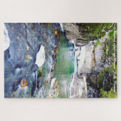 ウォーレン滝バーモント。クリスマスの挨拶 ジグソーパズル (横)