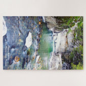 ウォーレン滝バーモント。クリスマスグリーティングジグソープ ジグソーパズル (横)