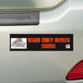 ウォーレン郡の野球のバンパーステッカー バンパーステッカー (車上)
