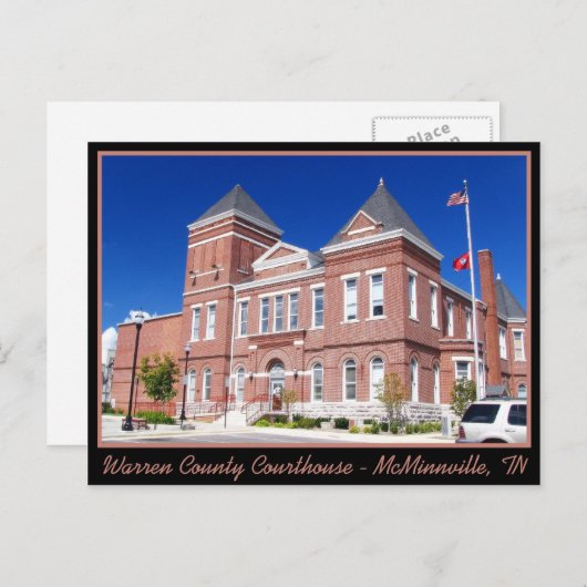 ウォーレン郡裁判所 – テネシトニア州マクミンビル ポストカード (正面/裏面)