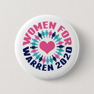 ウォーレン2020の女性 缶バッジ