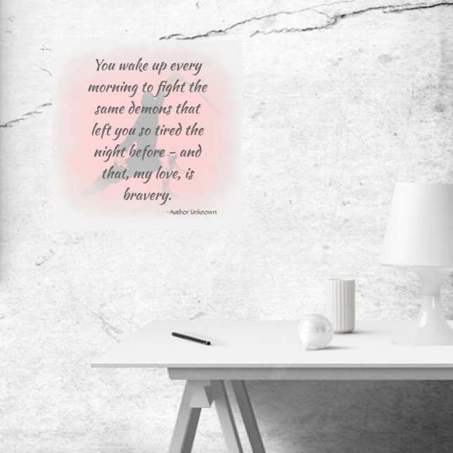 ウォー感動的リアブレイブリー引用文 メタルプリント (クリエイターアップロード済み)