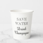 ウォー救トドリンクシャンパンおもしろいカスタム 紙コップ (裏面)