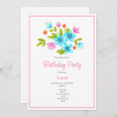 ウォー数々のタカラフルーカラーブーケ招待状 招待状 (正面/裏面)