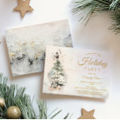 ウォー素朴タカラーツリーホリ企業のデーパーティー 招待状