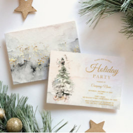 ウォー素朴タカラーツリーホリ企業のデーパーティー 招待状