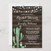 ウォー素朴ターカラサボスバーンウッドブライダルシャワー 招待状 (正面)