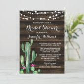 ウォー素朴ターカラサボスバーンウッドブライダルシャワー 招待状 (スタンド正面)