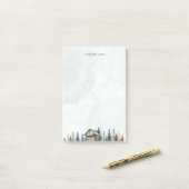 ウォー素朴ターカラーキャビングリーンフォレパーソナライズされたスト ポストイット (デスク上)