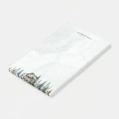 ウォー素朴ターカラーキャビングリーンフォレパーソナライズされたスト ポストイット (アングル)