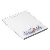 ウォー素朴ターカラーキャビンブルーフォレパーソナライズされたスト ノートパッド (アングル)