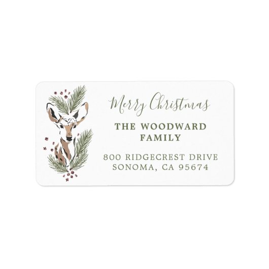 ウォー素朴ターカラーディアホリデイ差出人住所 ラベル (正面)