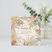 ウォー素朴ターカラーパステルフローラ感謝祭 シーズンカード (スタンド正面)