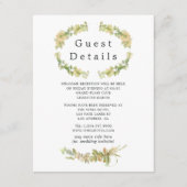 ウォー素朴ターカラーフォレ結婚ストゲスト詳細 エンクロージャーカード (正面)