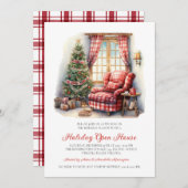 ウォー素朴ターカラーホリデーオープンハウス招待状 招待状 (正面/裏面)