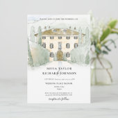 ウォー素朴ターカラーマナーハウスイタリアトスカニー 招待状 (スタンド正面)