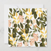 ウォー素朴トカラーフローラガーデンブライダルシャワー 招待状 (裏面)