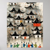 ウォー魅力的ターカラーハウスプリントコージーホームアート ポスター (正面)